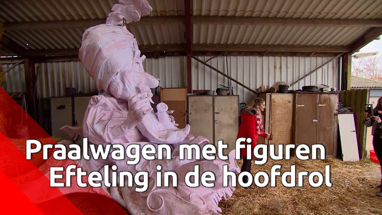 Grote carnavalswagen met Efteling-figuren in de hoofdrol in Dorst - Brabants Buske
