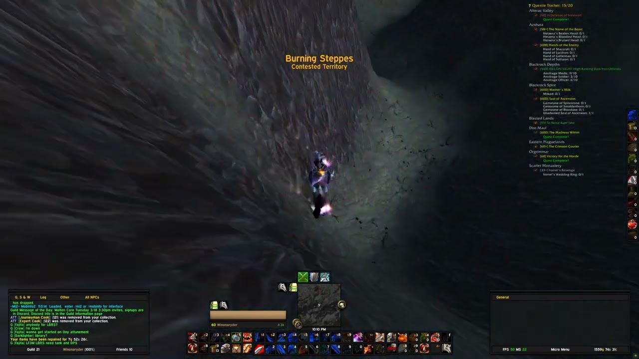 Wow Classic, Searing Gorge to Burning Steppes jump