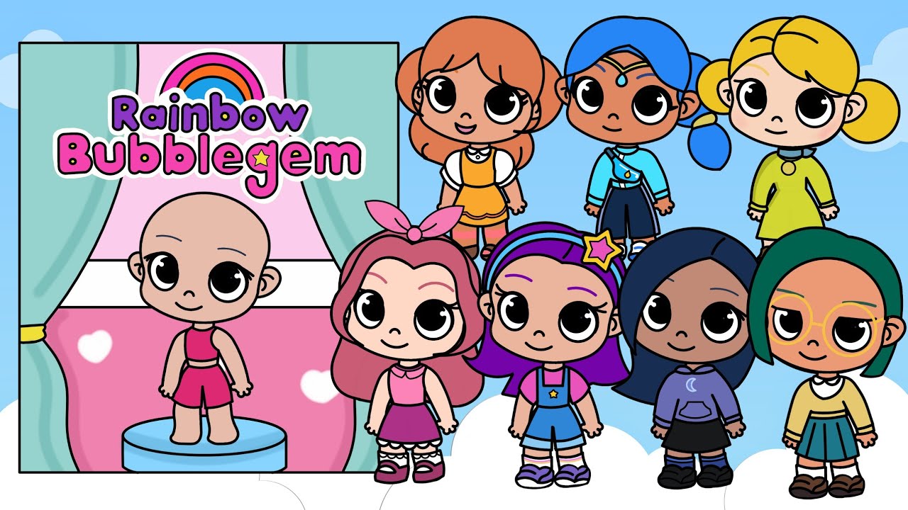 Rainbow Bubblegem x Avatar World Paper Doll - Rainbow Bubblegem Dress Up #rainbowbubblegem #dressup