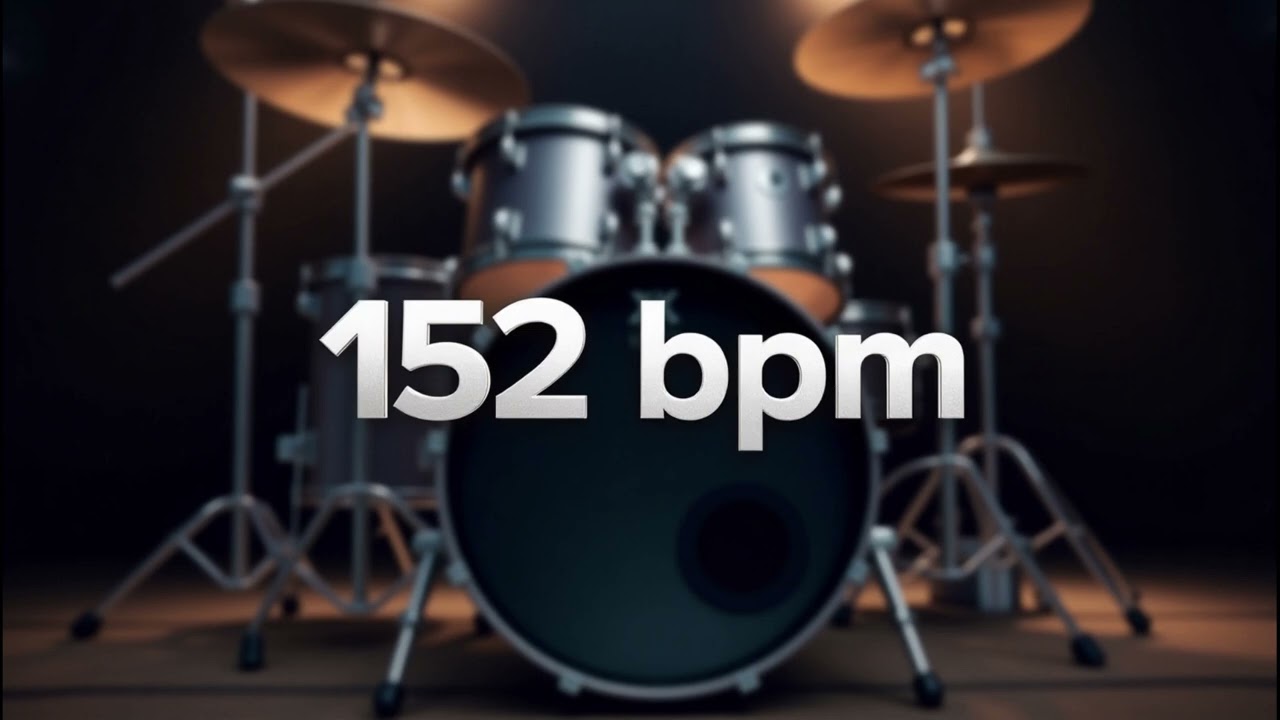 152 Bpm Double Bass kicking Drum Groove
