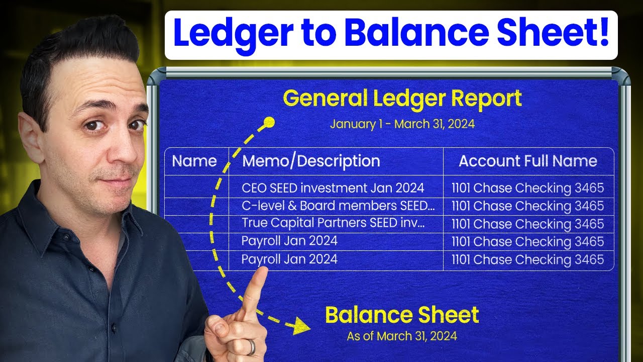 Create A Balance Sheet From A General Ledger Report In 10 Minutes