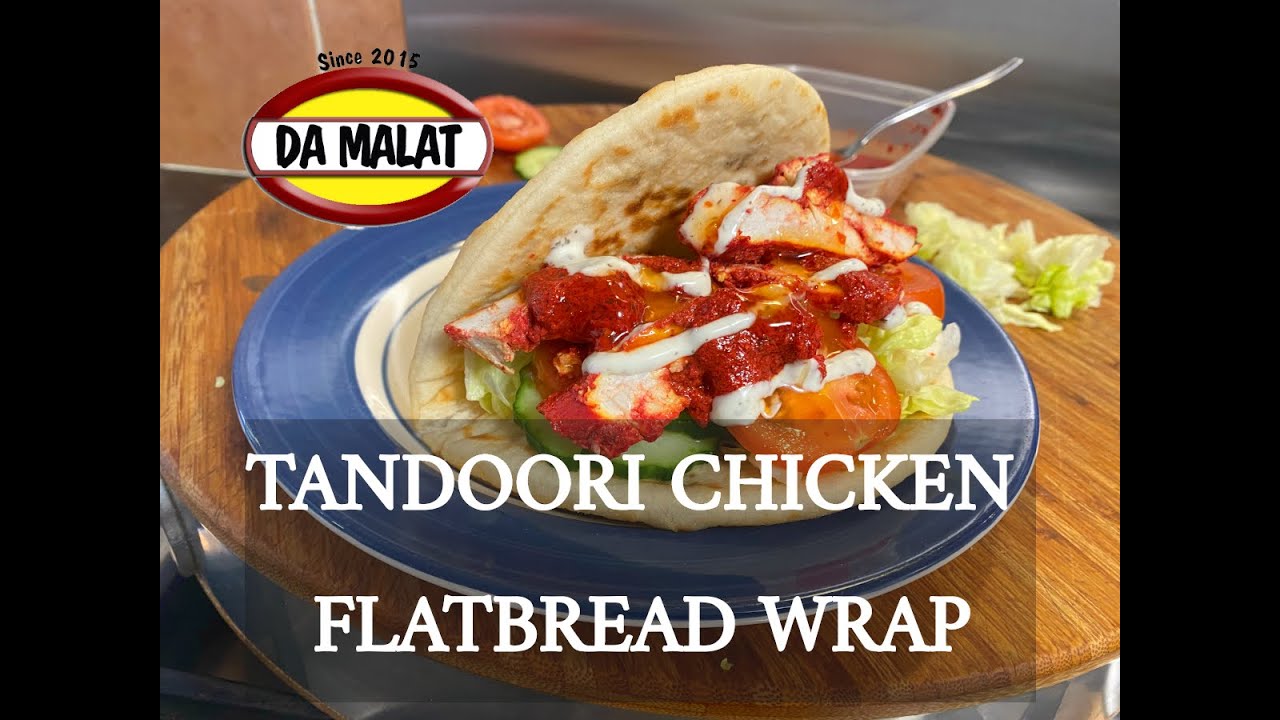 tandoori chicken flatbread wrap
