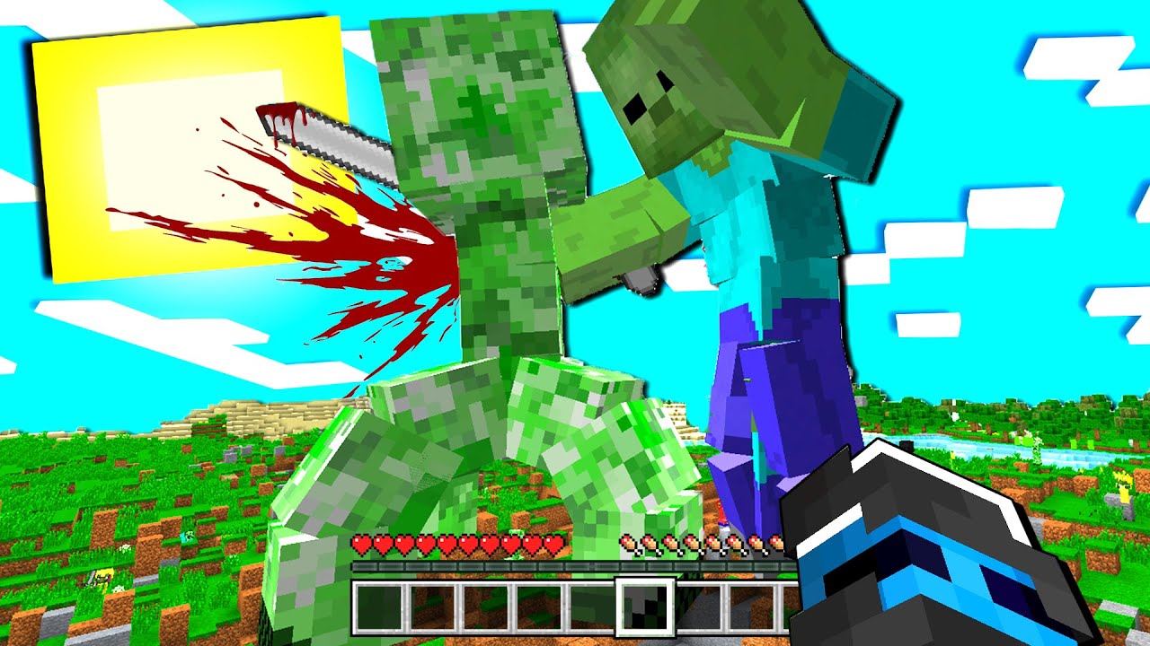 MINECRAFT MA I MOSTRI SONO TITANI GIGANTI - CREEPER vs ZOMBIE