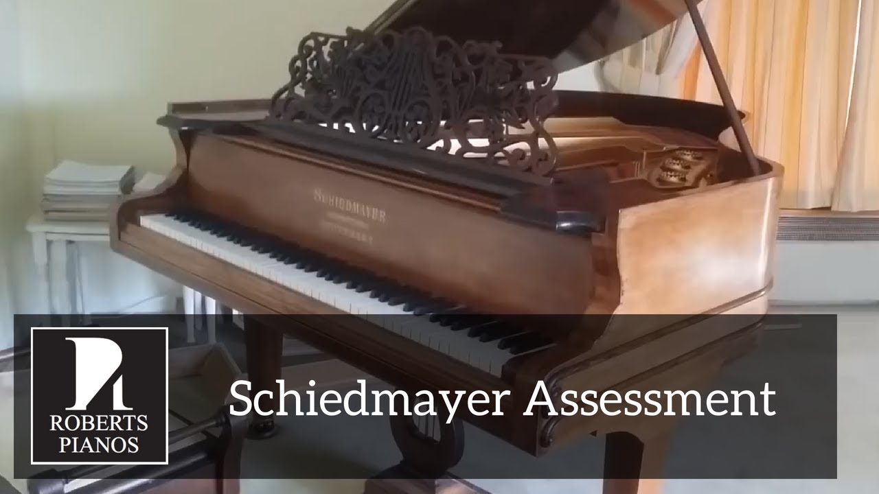 Before restoration of Schiedmayer 190cm grand piano c1881 video 1 of 2