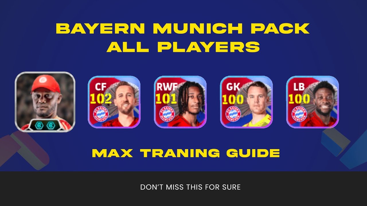 EFOOTBALL 🔥 Vincent Kompany | Bayern Munich pack all Players Max Training Guide