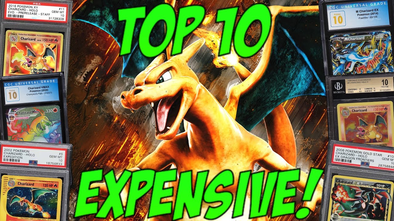 Top 10 Expensive Charizard Pokemon Cards! (2022)