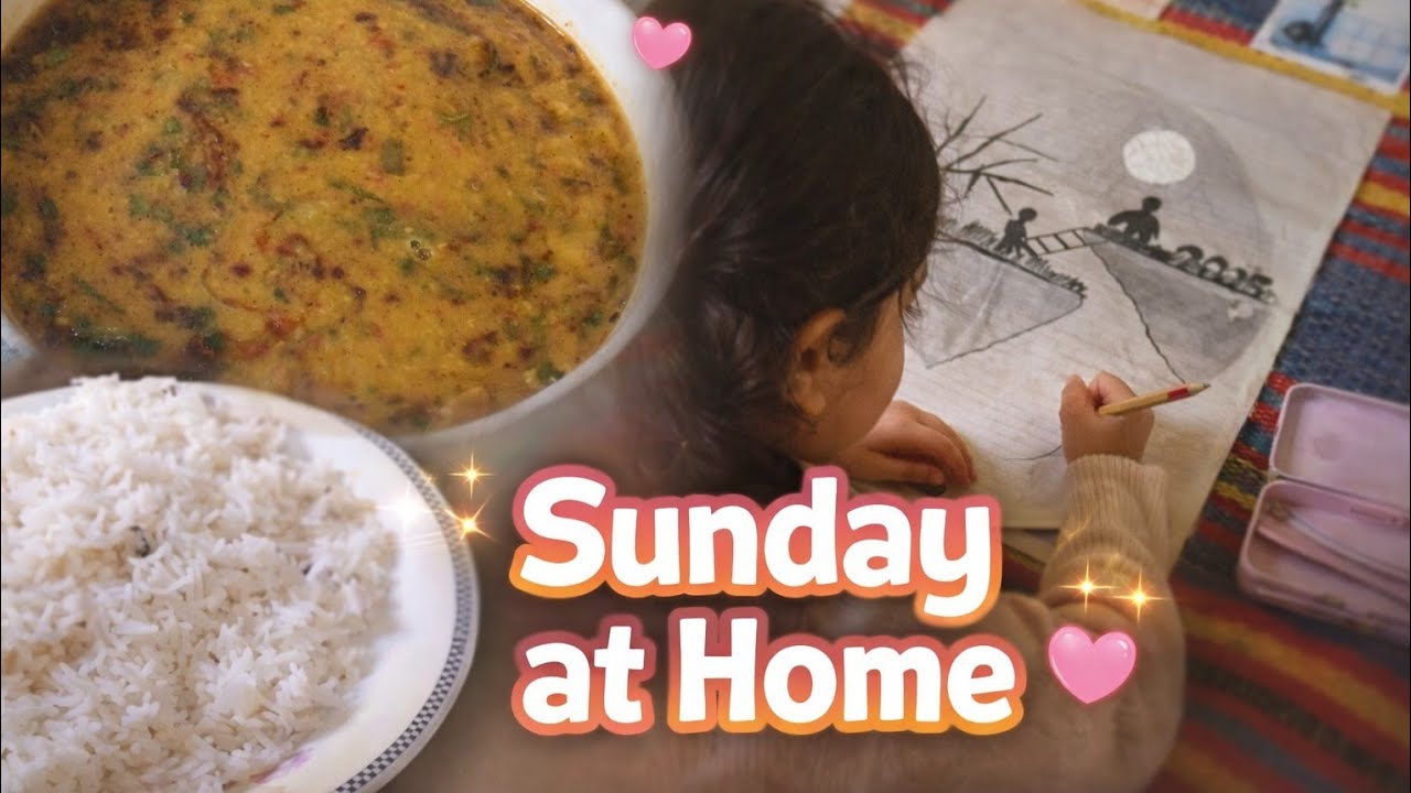 Sunday family vlog and simple Dal hawal👌♥️