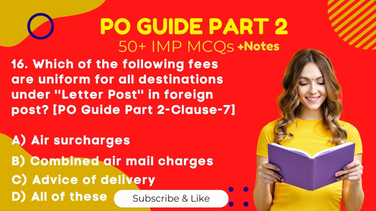 PO GUIDE PART 2 CLASSES-1: POST OFFICE GUIDE PART 2 QUESTION AND ANSWER: 50+MCQ: Career Post Notes