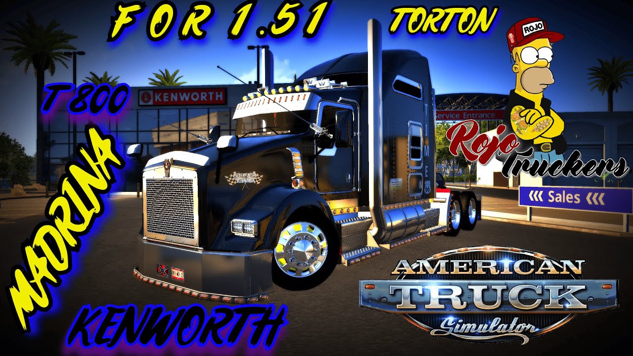 KENWORTH  T 800  TORTON Y MADRINA MOD ATS MULTIVERSION EL ROJO TRUCKERS MEXICO