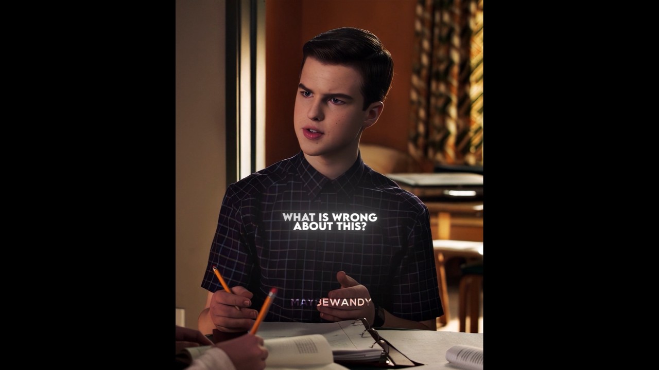 sheldon gets tutoring lessons from a classmate to catch up | #youngsheldon #sheldoncooper #edit