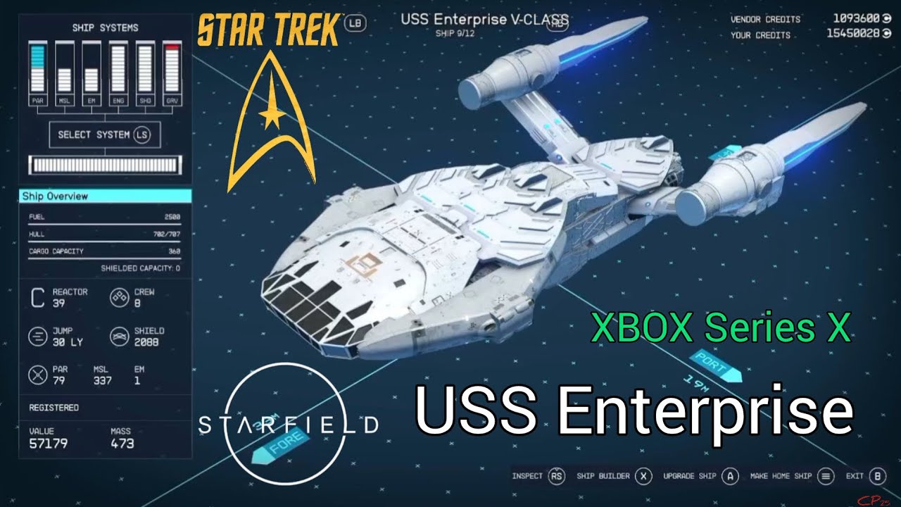 Starfield Ship Build - USS Enterprise - XBOX Series X 