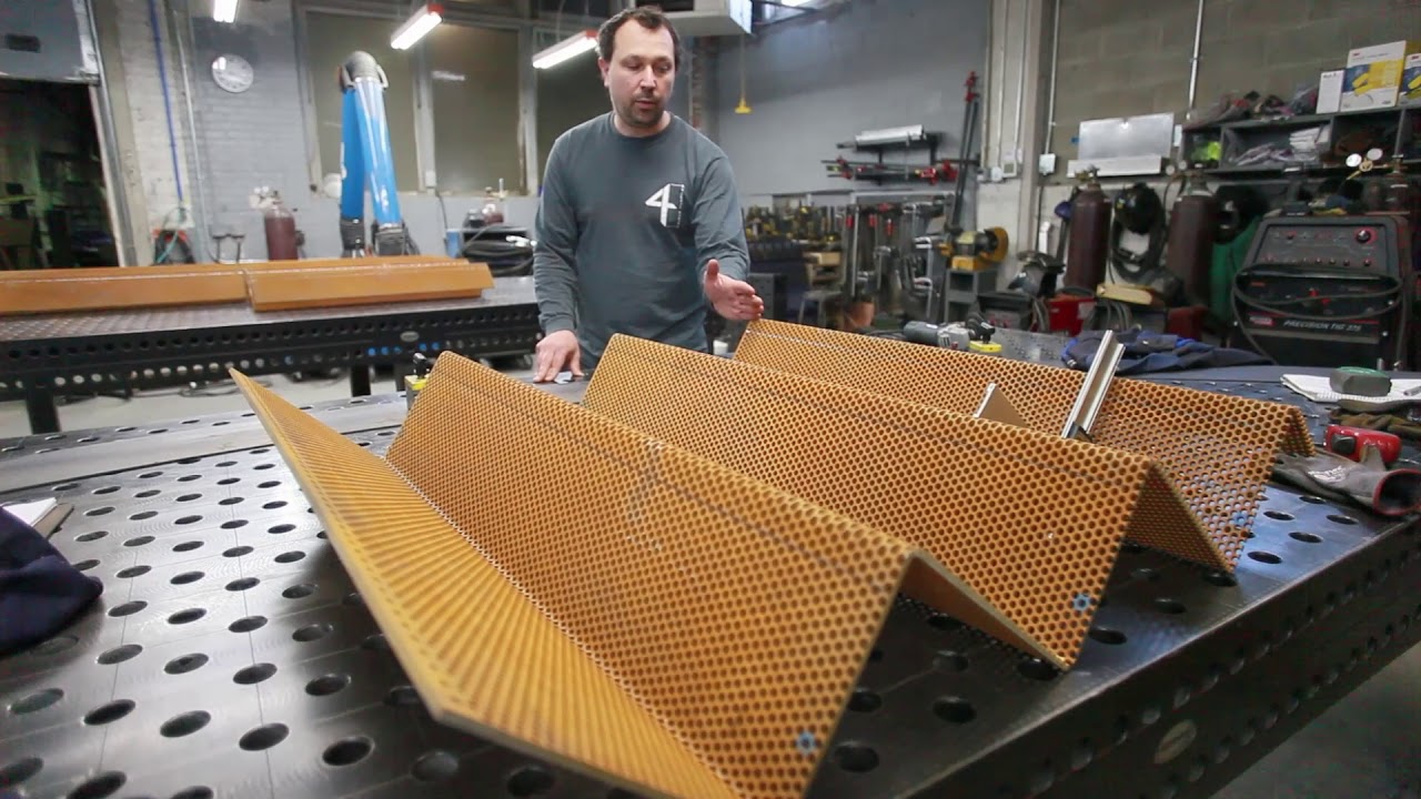 Perforated Ribbon Stair Fabrication