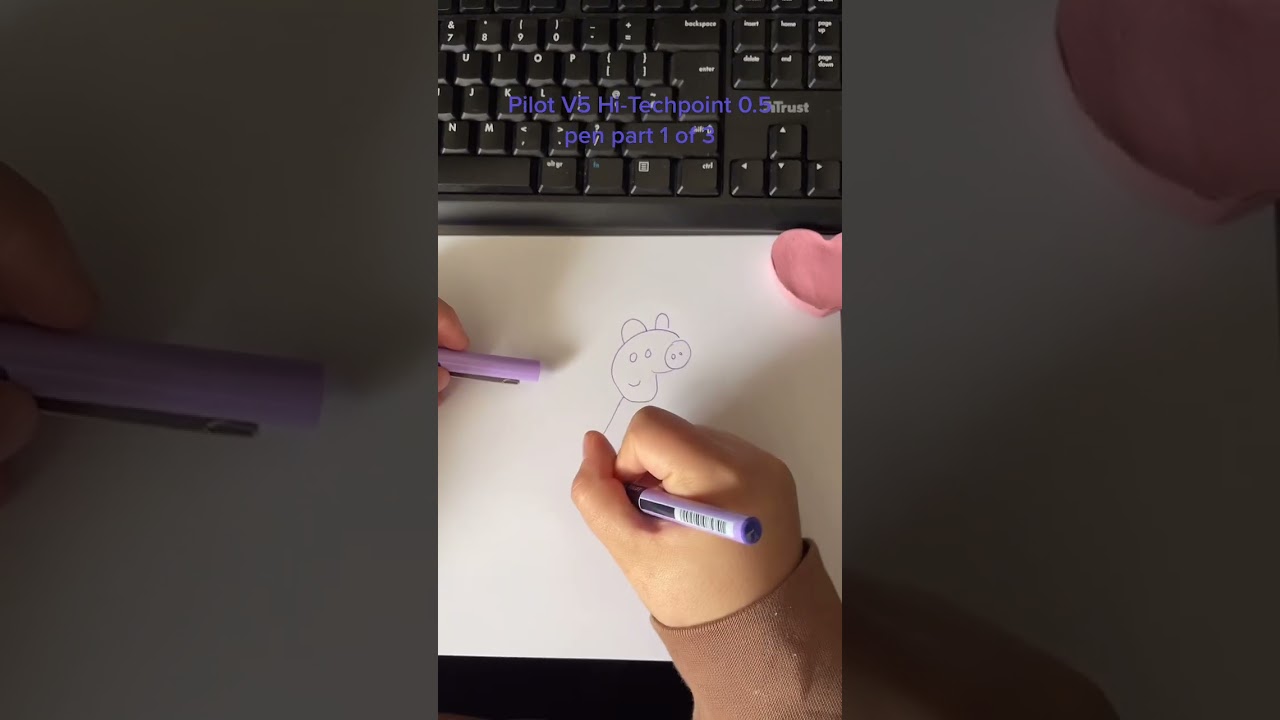 Pilot v5 hi-techpoint 0.5 purple pen review part 1/3 | special guest 