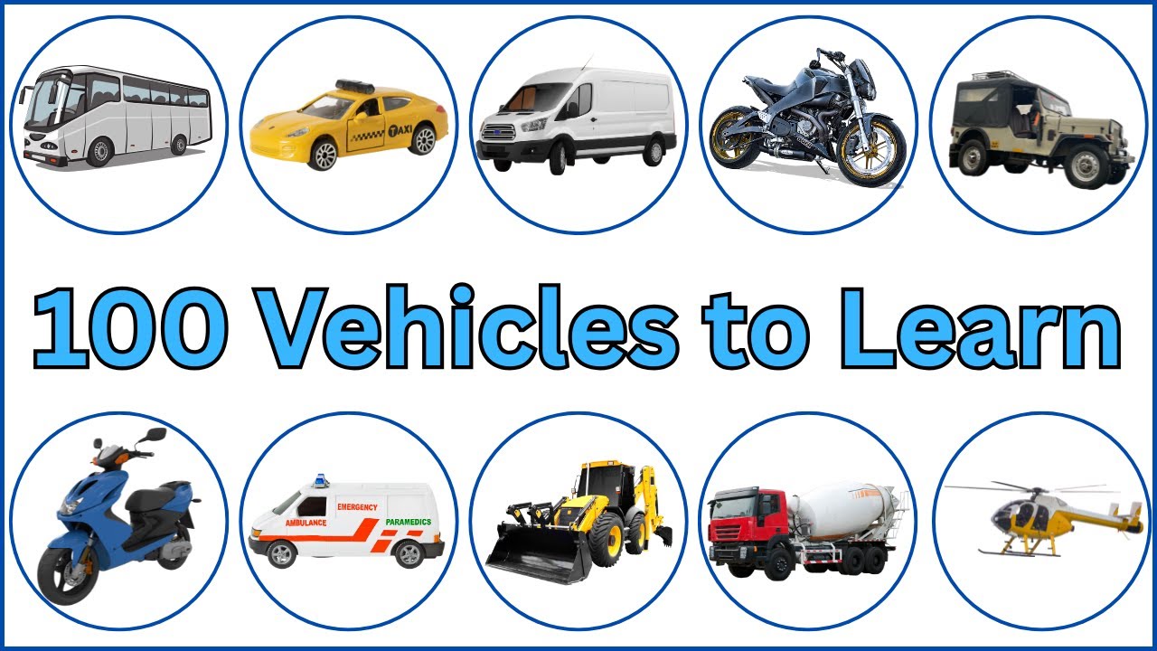100 Vehicle Names for beginners | Types of Vehicles in English | Learn English| English Conversation