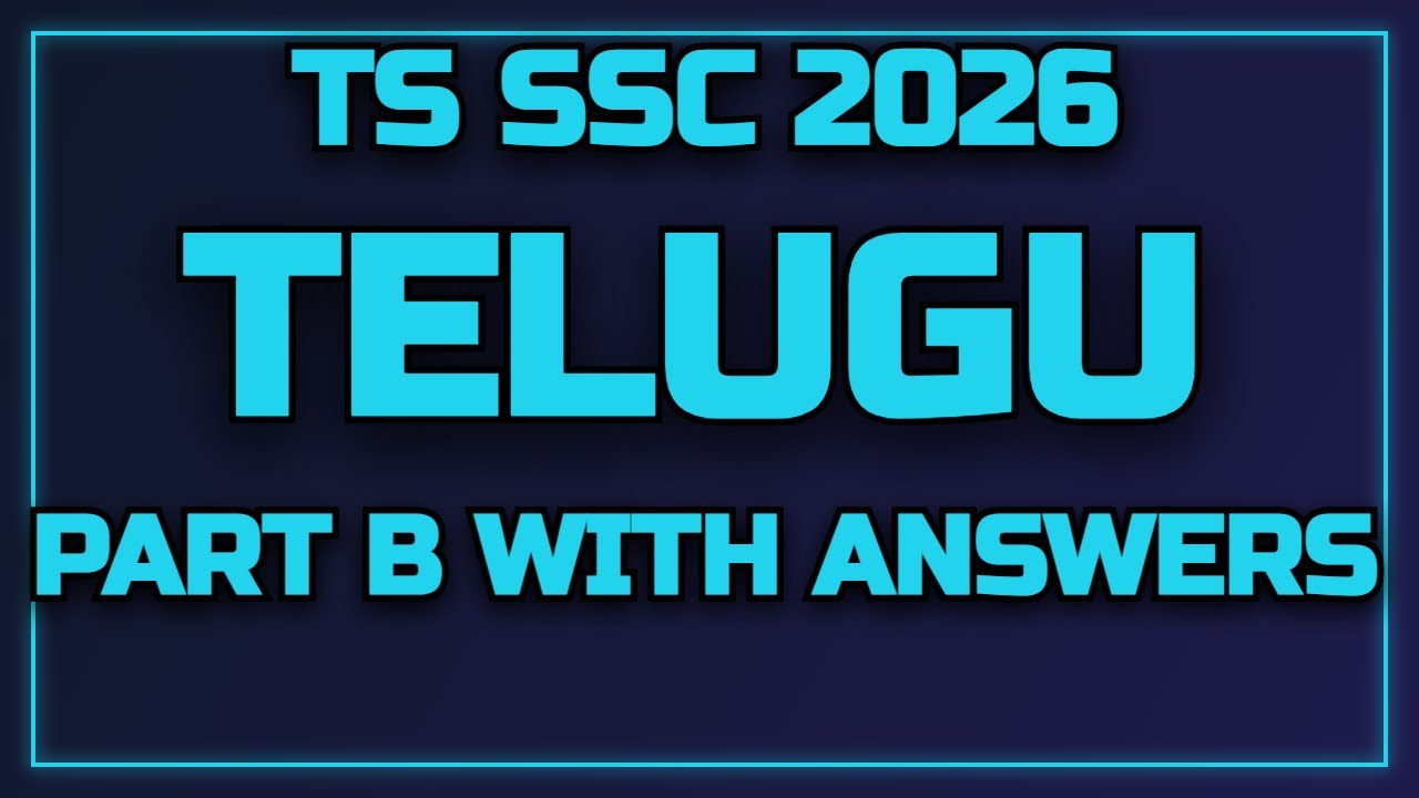 Telugu part B. Telugu important question and answers class 10 2026. telugu question paper class 10.