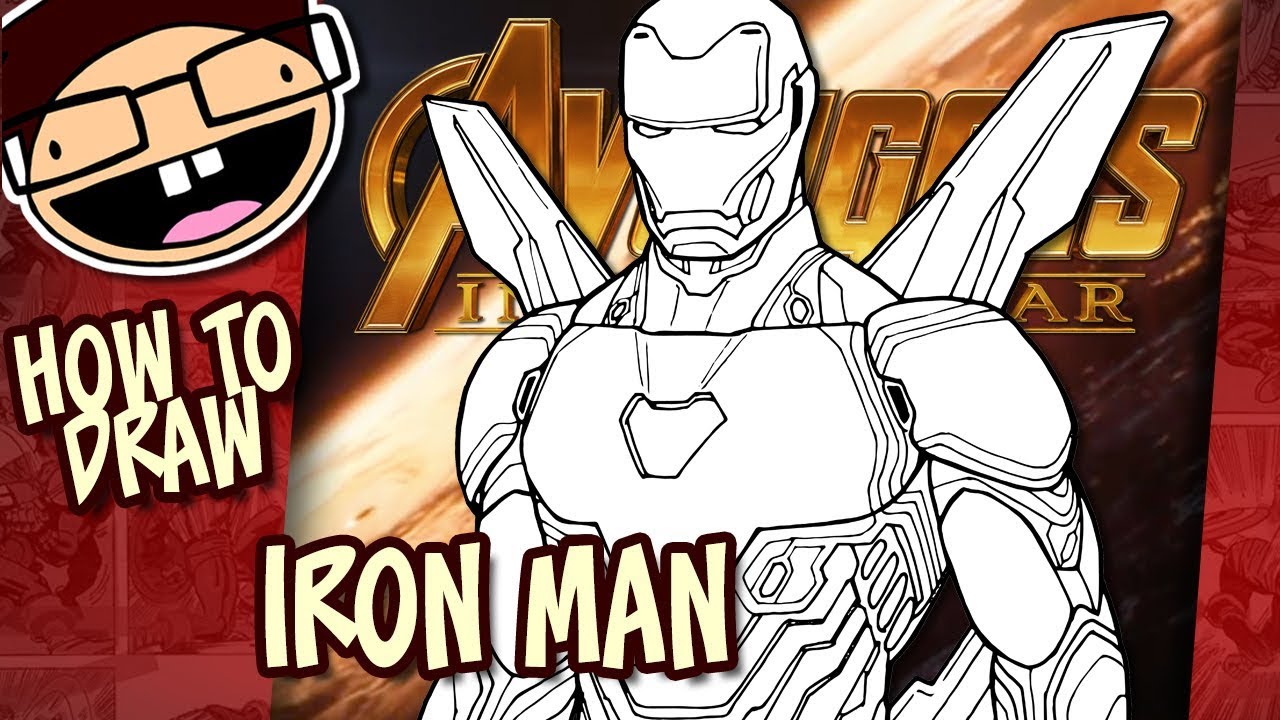 How to Draw IRON MAN (Avengers: Infinity War) | Narrated Easy Step-by-Step Tutorial