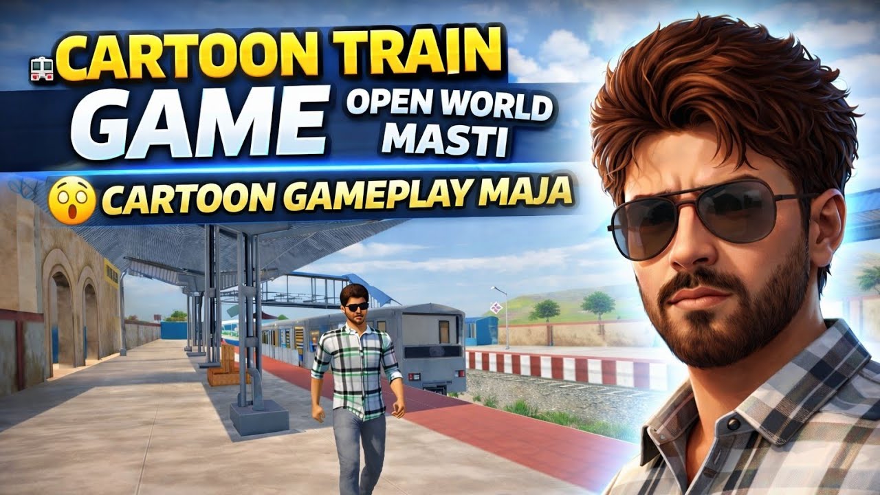 OPEN WORLD CARTOON TRAIN GAME 🚆 | Full Masti Gameplay #fighteraircraft 