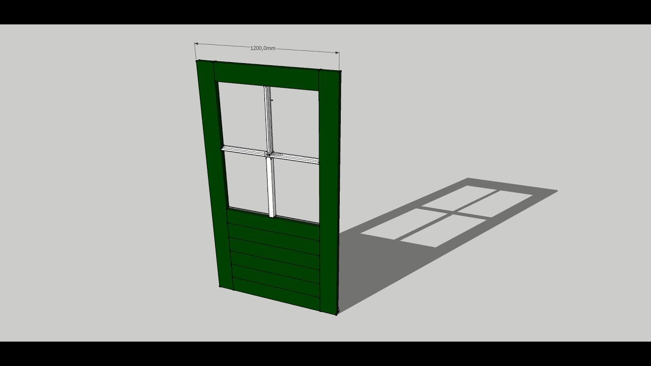 Meranti Woodshop door 1,20m wide