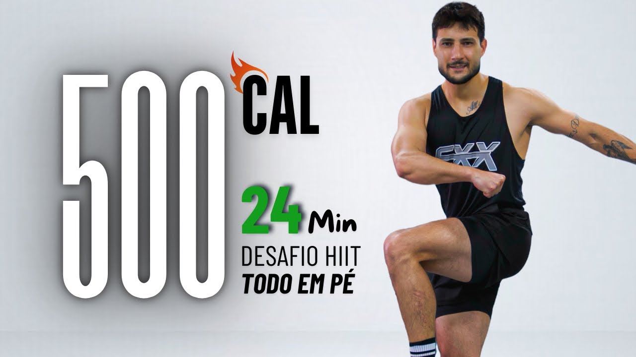 24 MIN CARDIO HIIT todo em pé para queimar calorias até depois do treino (treino em casa)