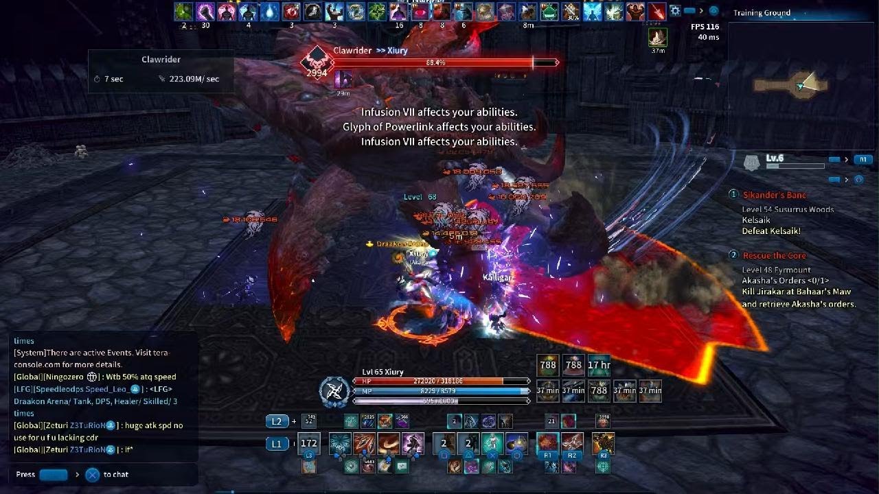 TERA console ninja training ground 2025 100M+