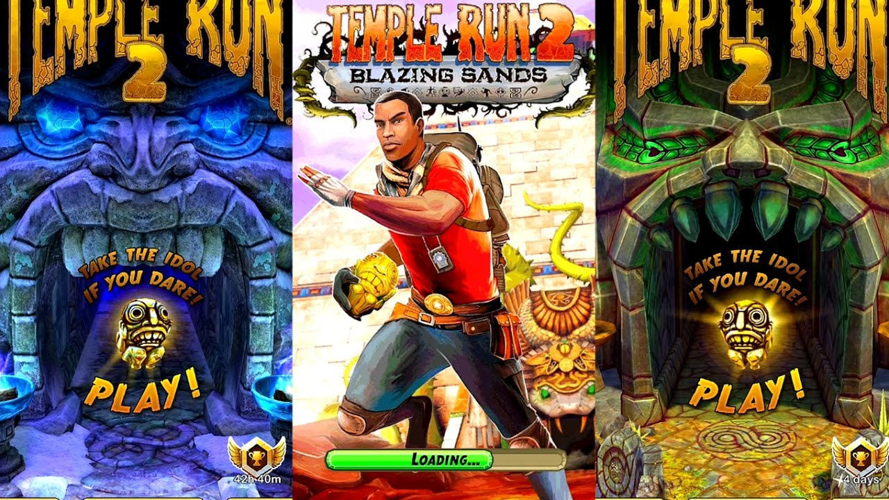 Temple Run 2 Frozen Shadows VS Blazing Sands VS Sky Summit Android Gameplay HD #2