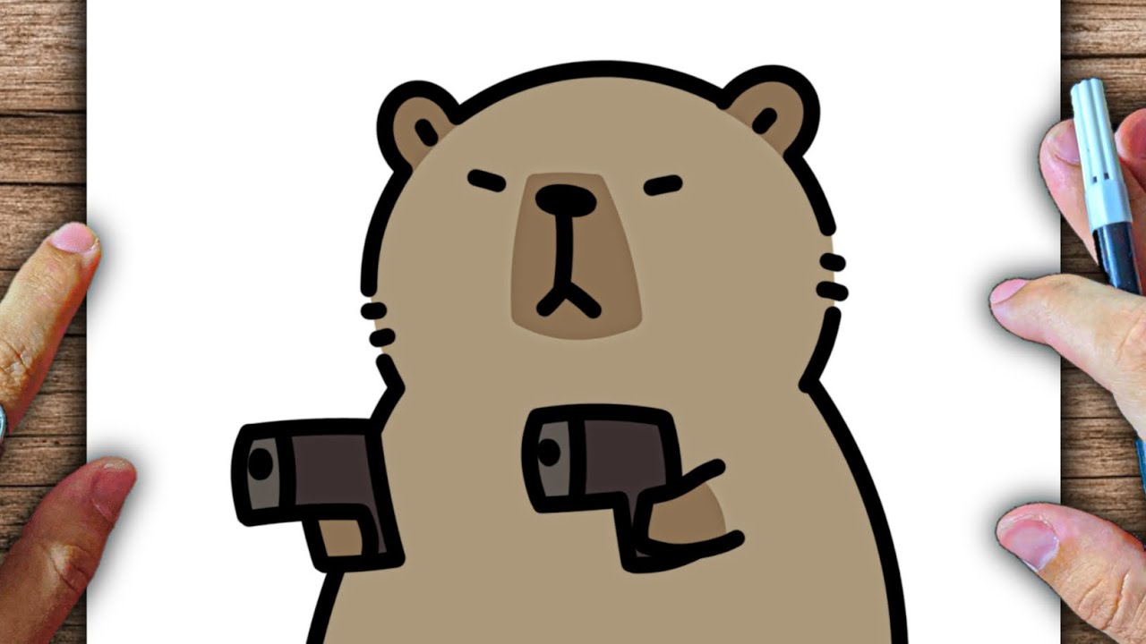 CÓMO DIBUJAR UN CAPIBARA ARMADO
