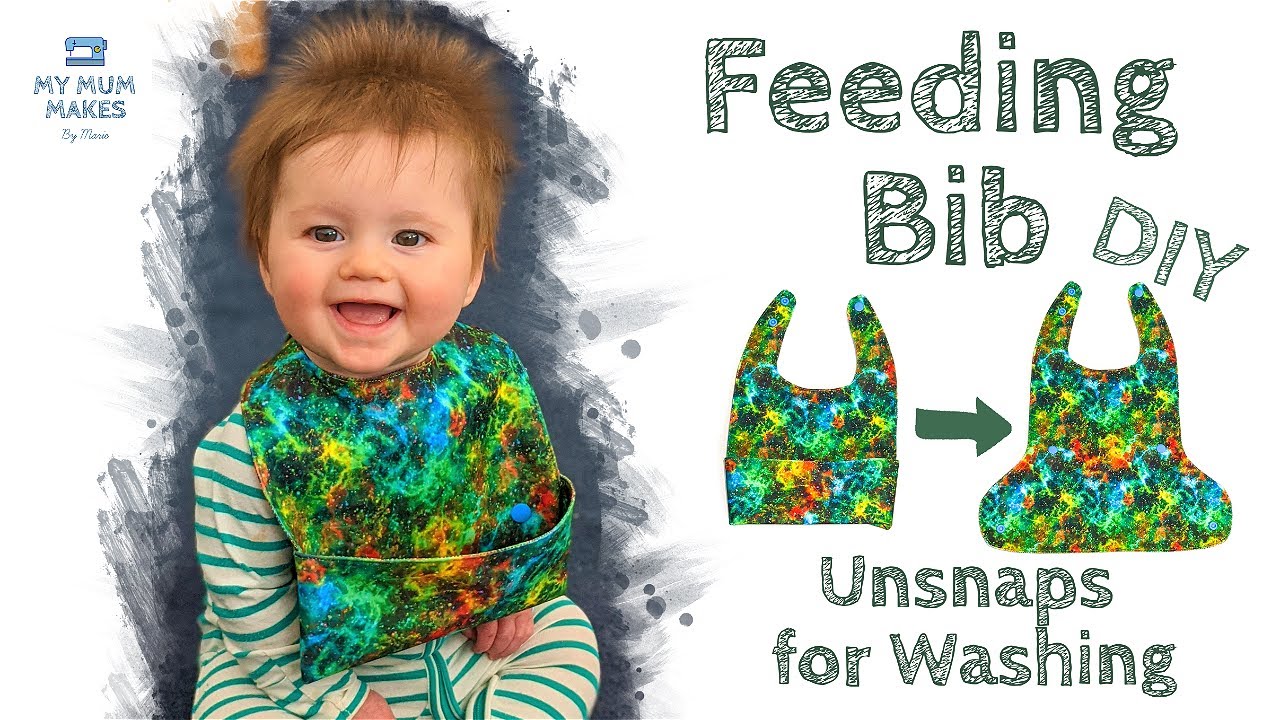 FEEDING BIB WITH POCKET DIY | Ultimate Beginner Friendly Baby Bib with FREE PATTERN