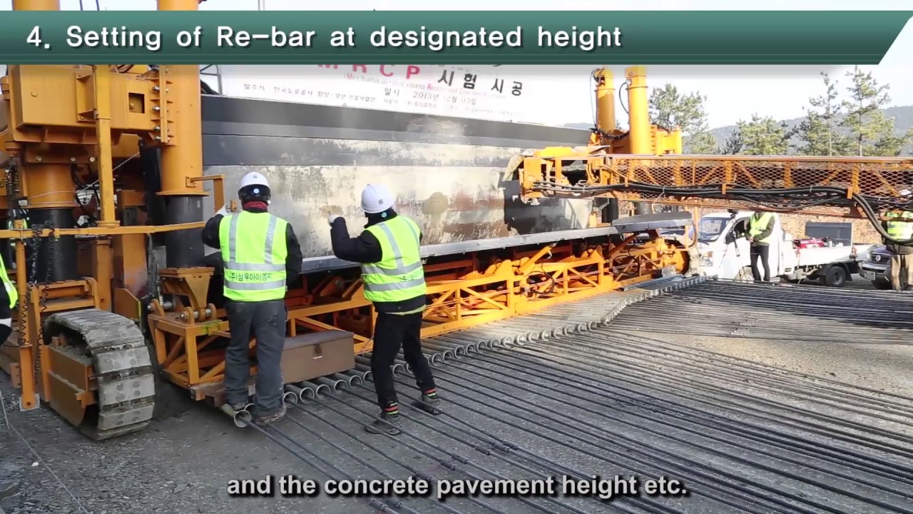 Mechanical-placement Continuously Reinforced Concrete Pavement
