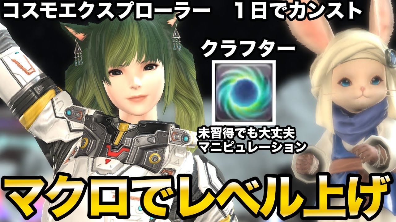 【FF14】コスモエクスプローラーでLV100までマクロでカンスト