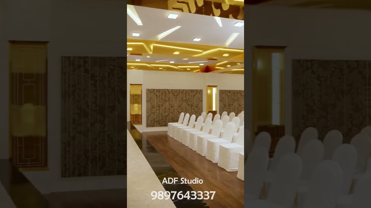 Banquet hall design #shorts #marriagehalldesign #interiordesign