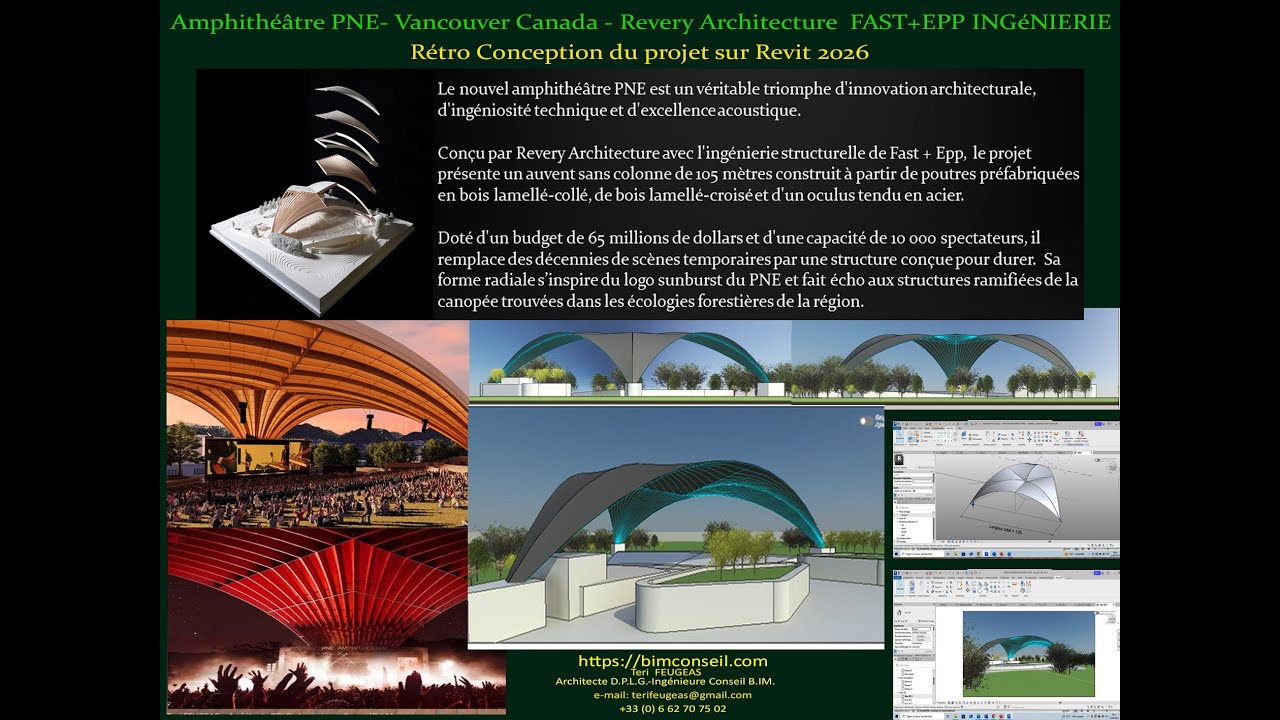 Rétro conception sur Revit 2026 Freedom Mobile Arch   Amphithéâtre PNE- Vancouver- Canada 17 08 2025