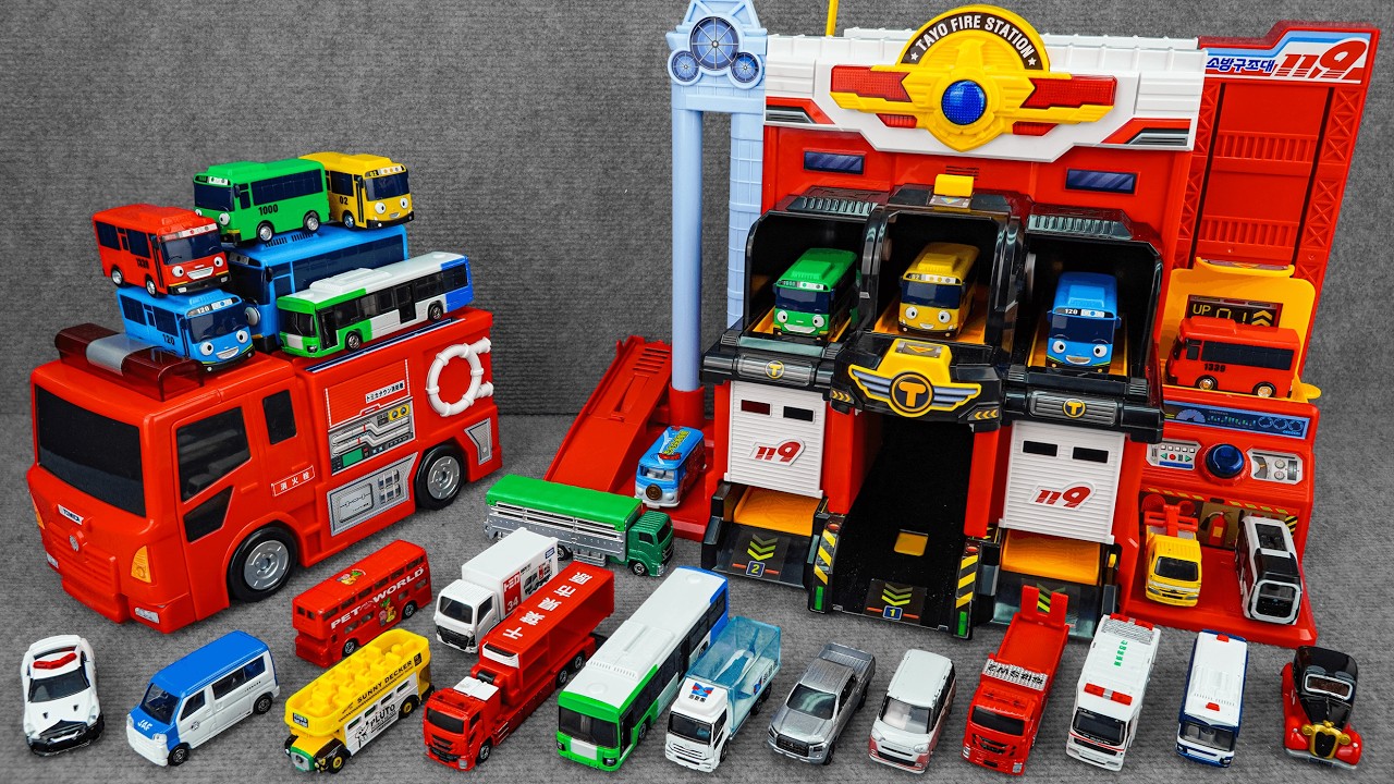ぴゅぴゅっと消火！おしごと変形消防署 Tomica Working and Transforming Fire Station ASMR Satisfying with Unboxing