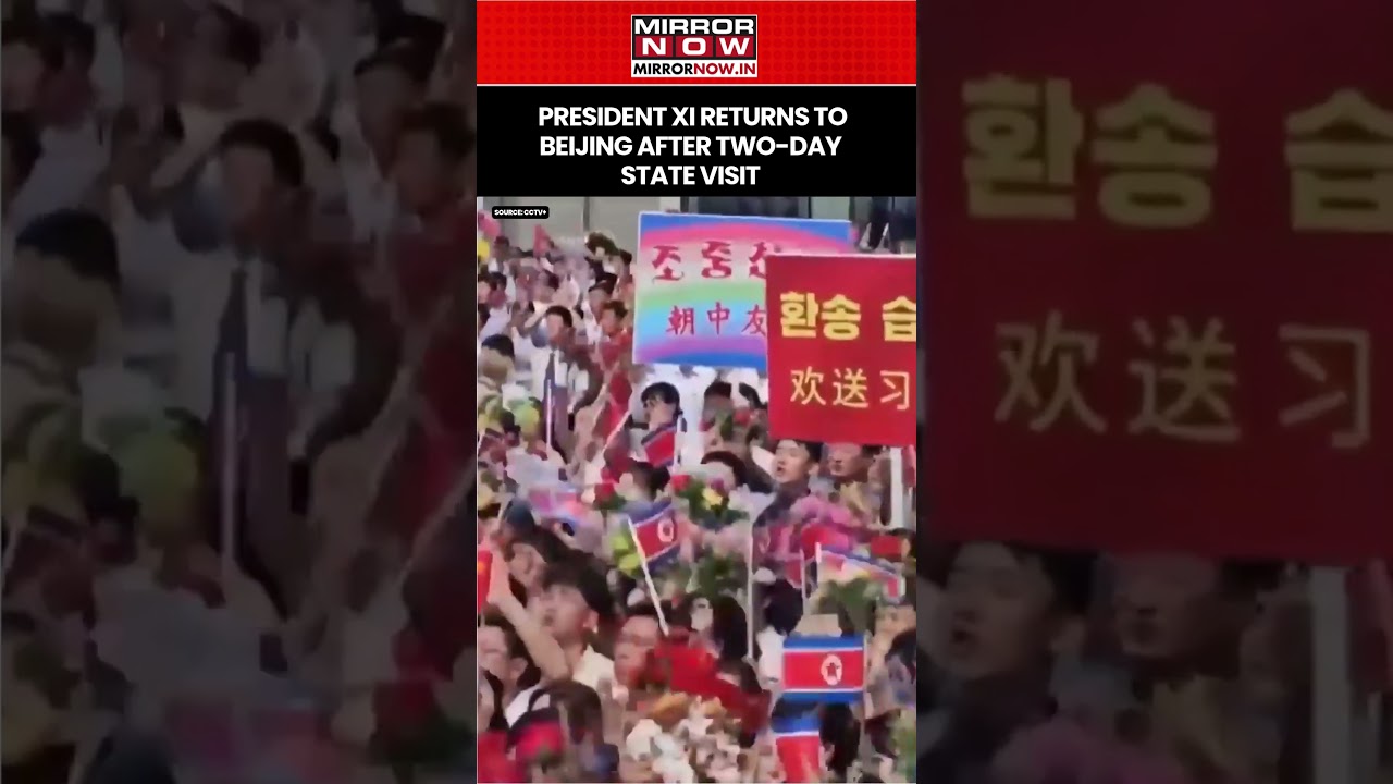 President Xi Jinping Returns To Beijing After Two-Day State Visit To North Korea #shorts
