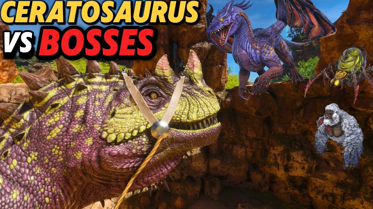 Ceratosaurus vs Alpha Bosses, Ark Survival Ascended