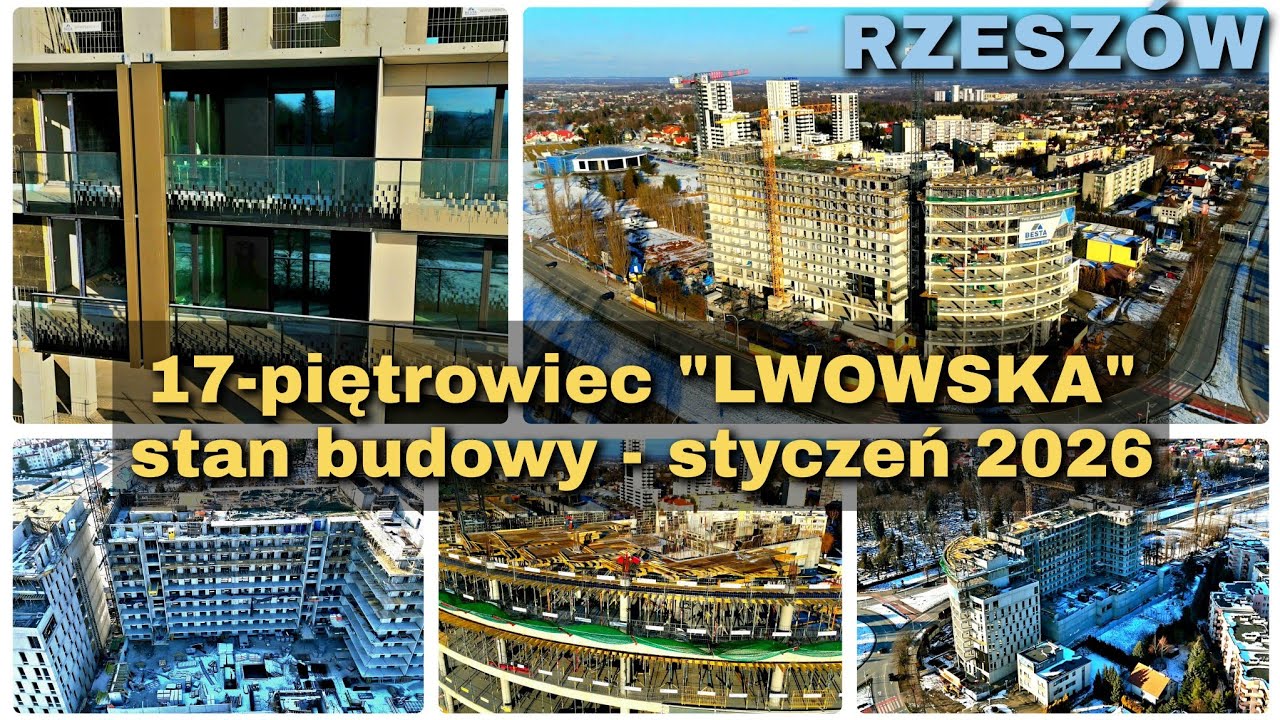 17-piętrowy wieżowiec "Lwowska" 🏢 od Vispro - rondo Pobitno - stan budowy 🏗️ styczeń 2026 