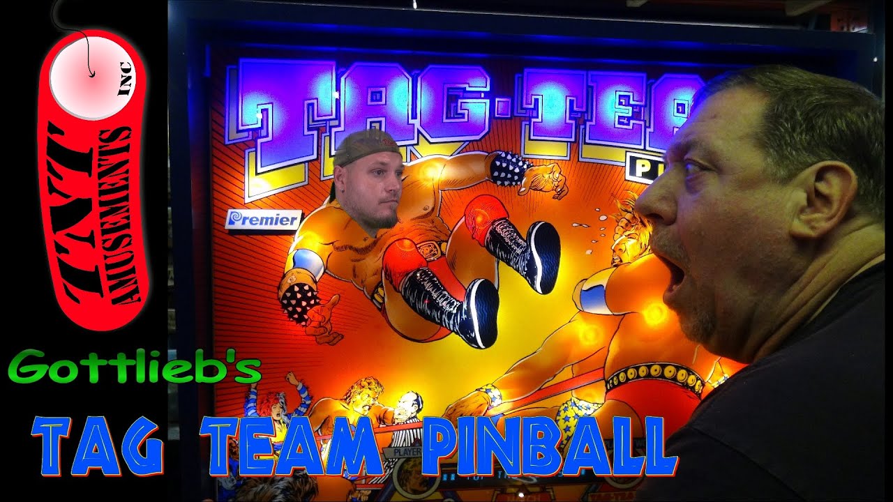 #982 Gottlieb TAG TEAM PINBALL Machine - First TEAM Play Game! TNT Amusements