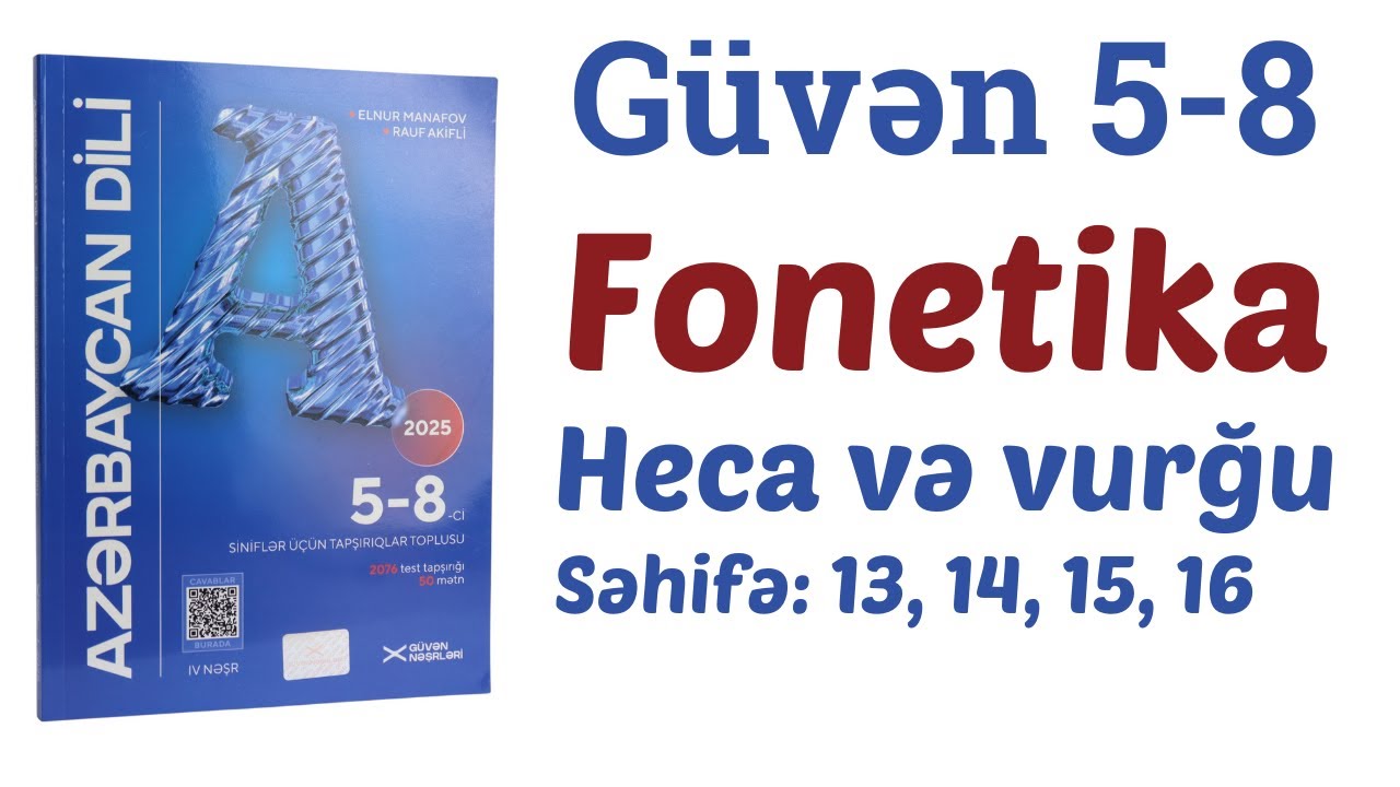 Güvən 5-8 Azərbaycan dili I Heca və vurğu I səhifə 13, 14, 15, 16
