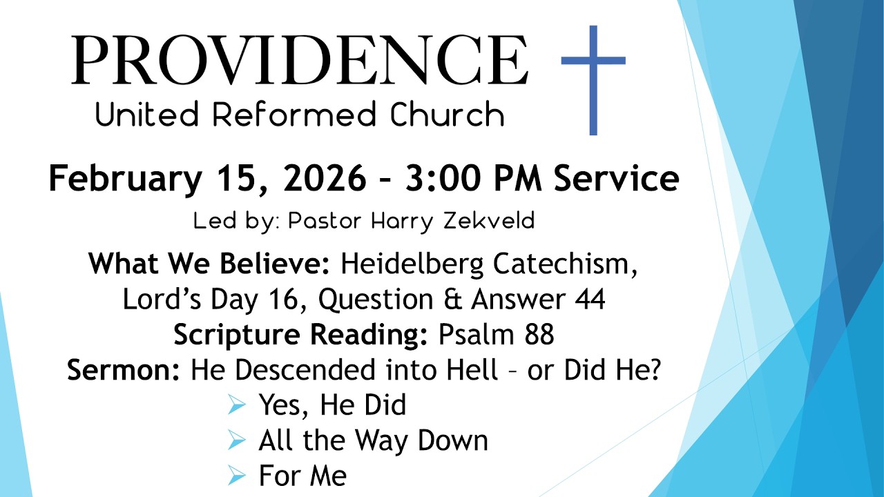 Providence URC - February 15, 2026 PM Service