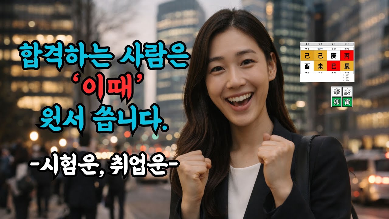 합격하는 사람은 '이때' 원서씁니다 I 시험운, 취직운  #사주명리 #시험운 #취직운 #사주보는변호사