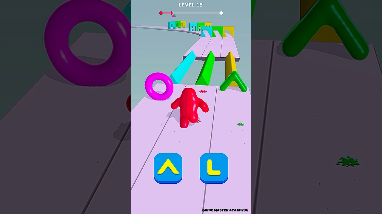 Blob Shifter Race Levels 18😡😂#shorts #gamemasterayaan786