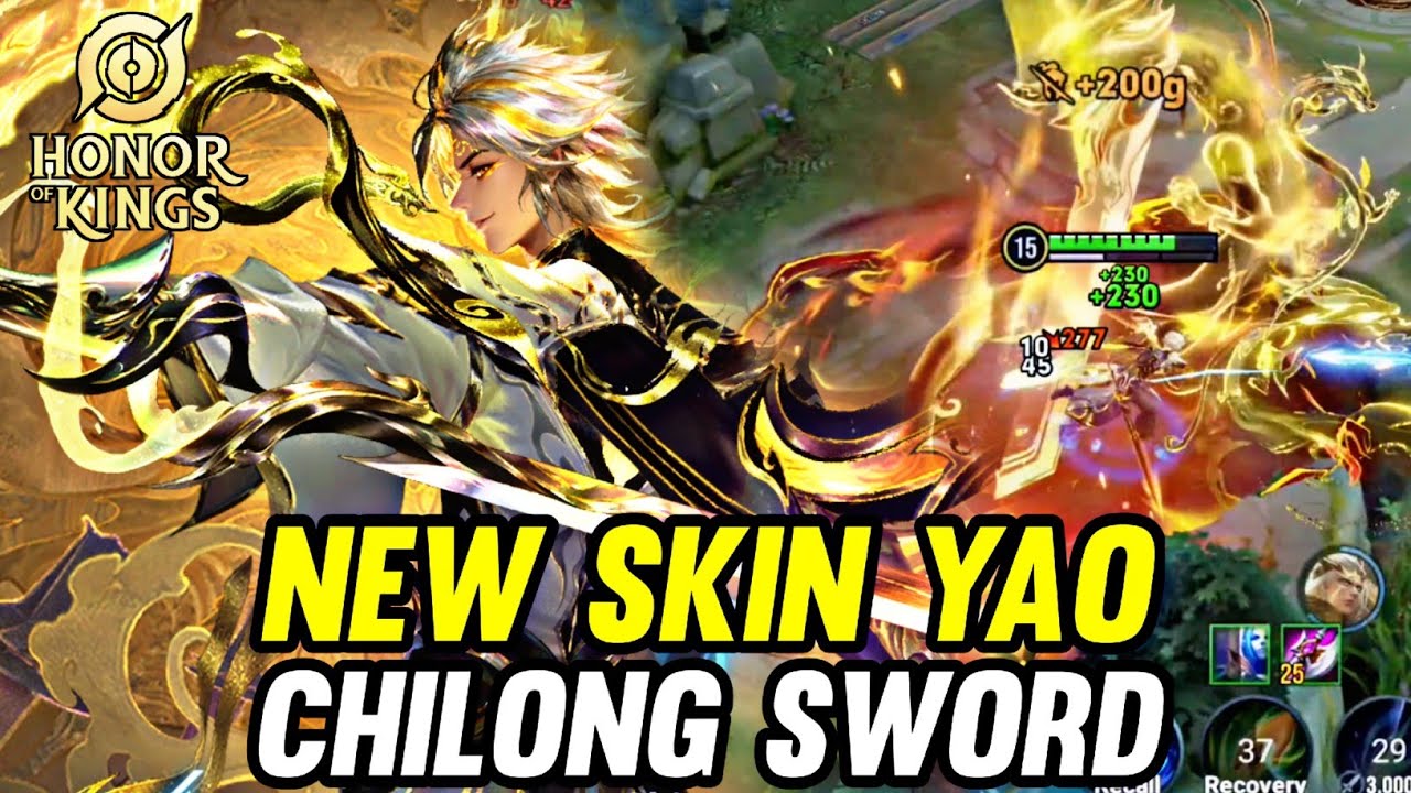 HOK : NEW SKIN YAO CHILONG SWORD GAMEPLAY - HONOR OF KINGS