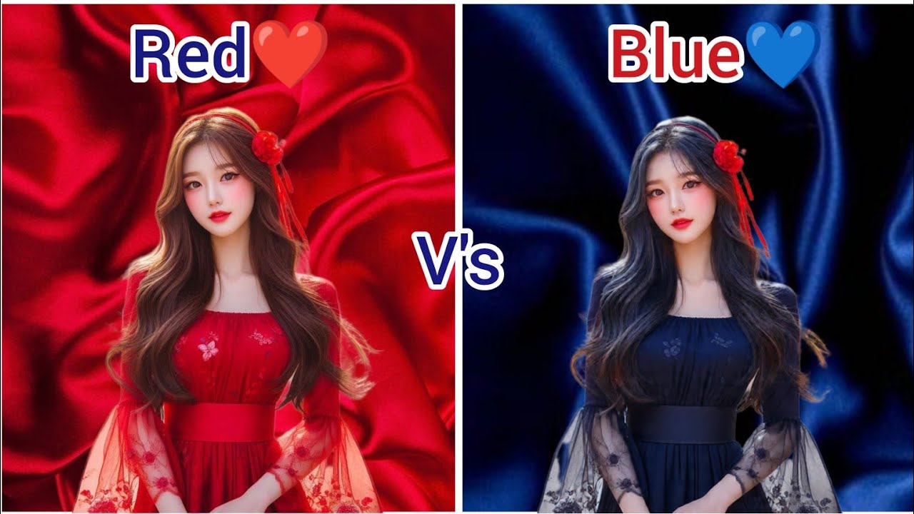 Red ❤ 🆚 Navy blue💙 || Dress👗 // nails💅 // heels👠 e.t.c || #choose #youtubevideos #viralvideos 