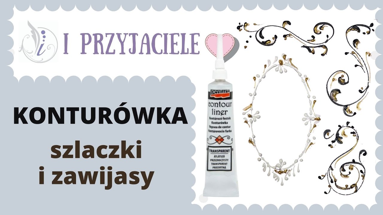 Decoupage konturówka zawijasy i szlaczki dla opornych