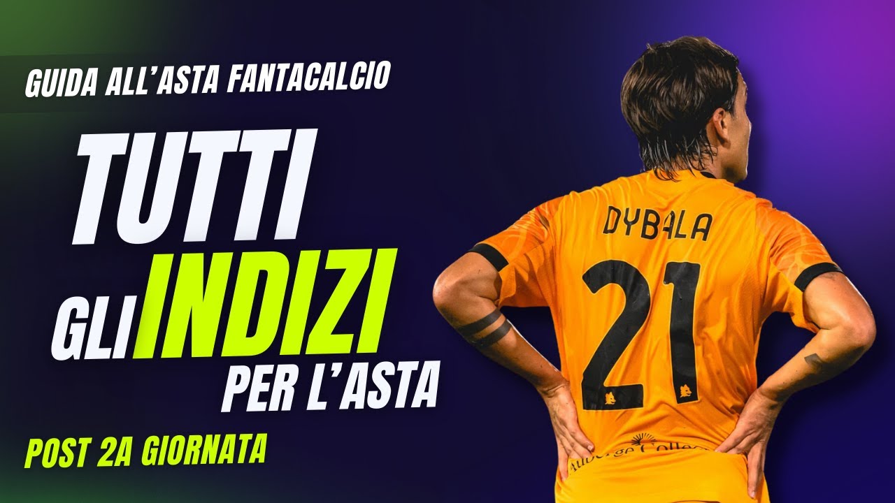 TUTTI GLI INDIZI dalla 2^ Giornata Serie A | Consigli Asta Fantacalcio 2025/26