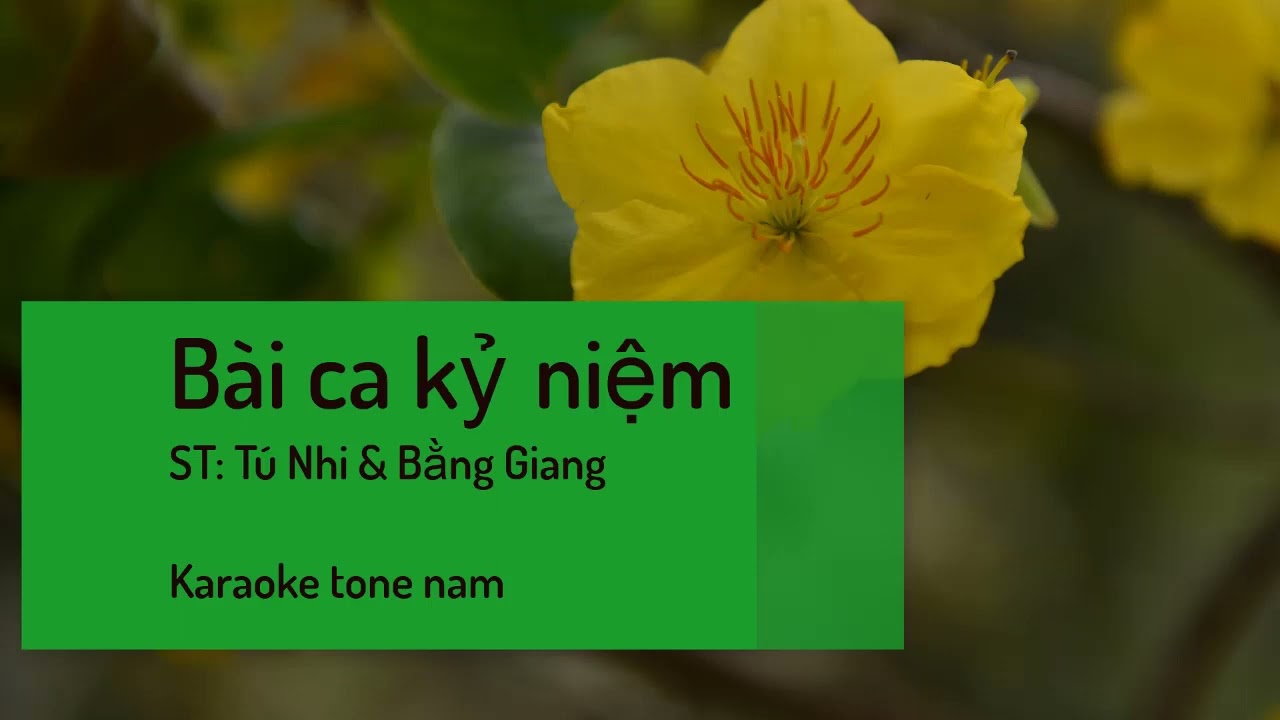 Bài ca kỉ niệm | karaoke tone nam | cùi bắp music