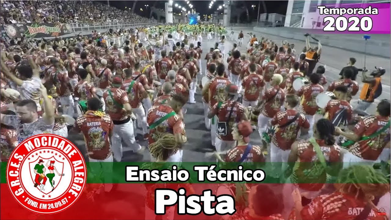 Mocidade Alegre 2020 - Pista - Bateria no ensaio técnico - #ETSP2020