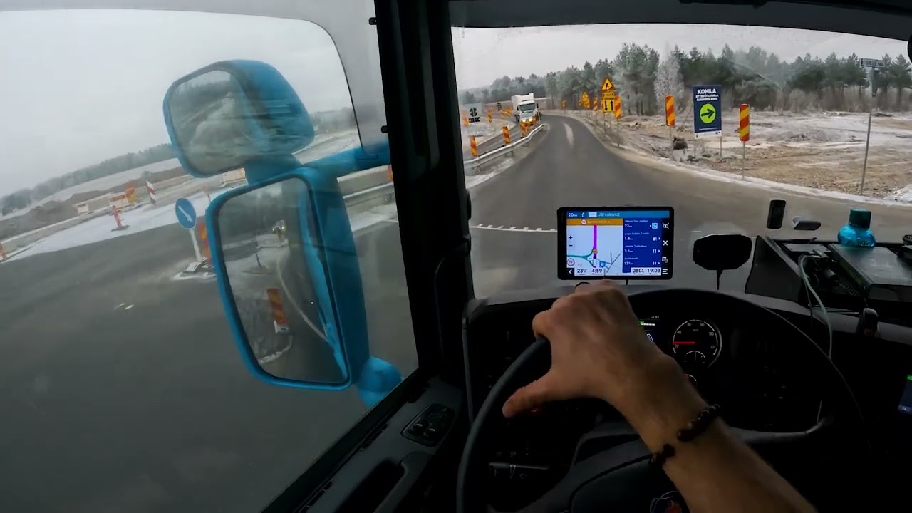 POV Driving Scania Streamline R450. Estonia.