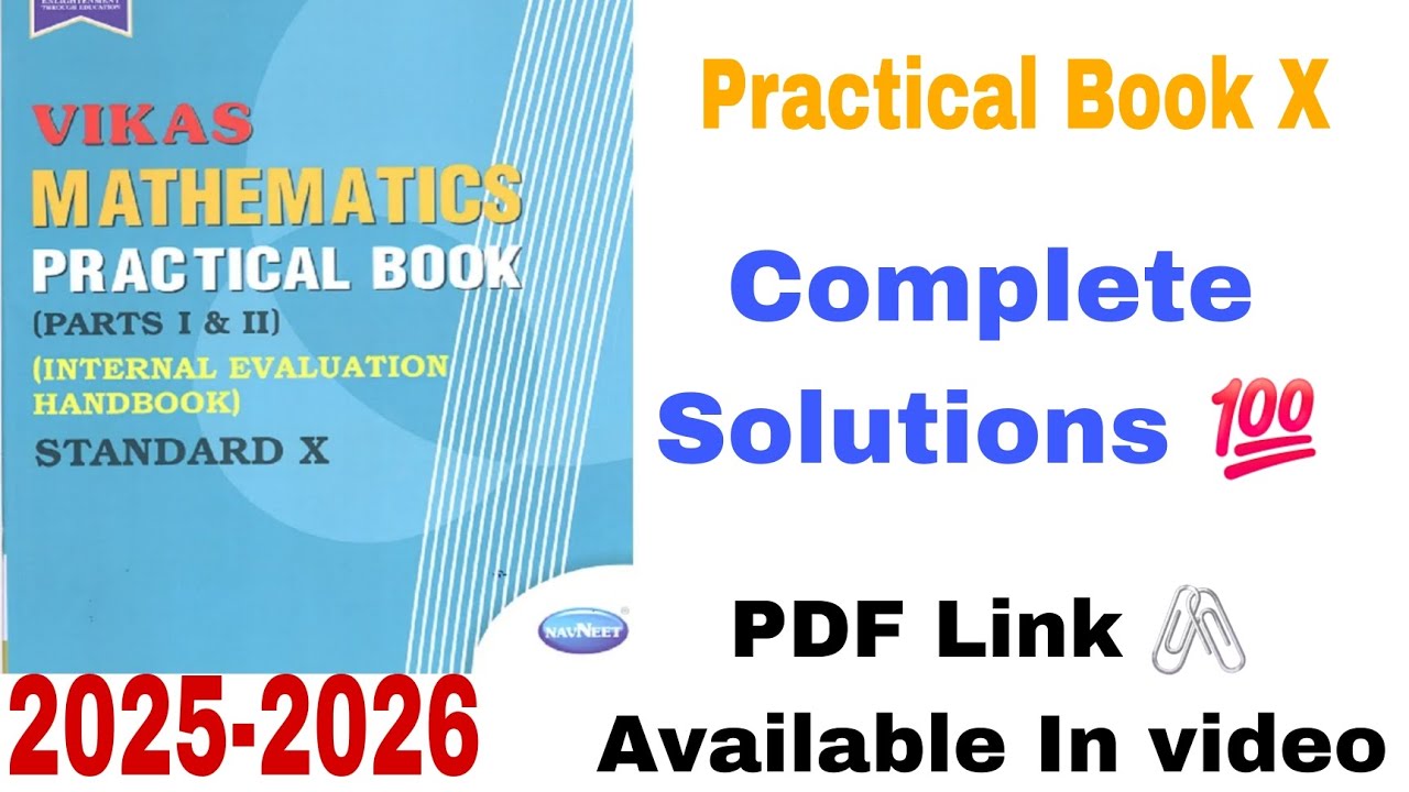 Vikas Mathematics Practical Book X || Complete Solutions 💯|| 