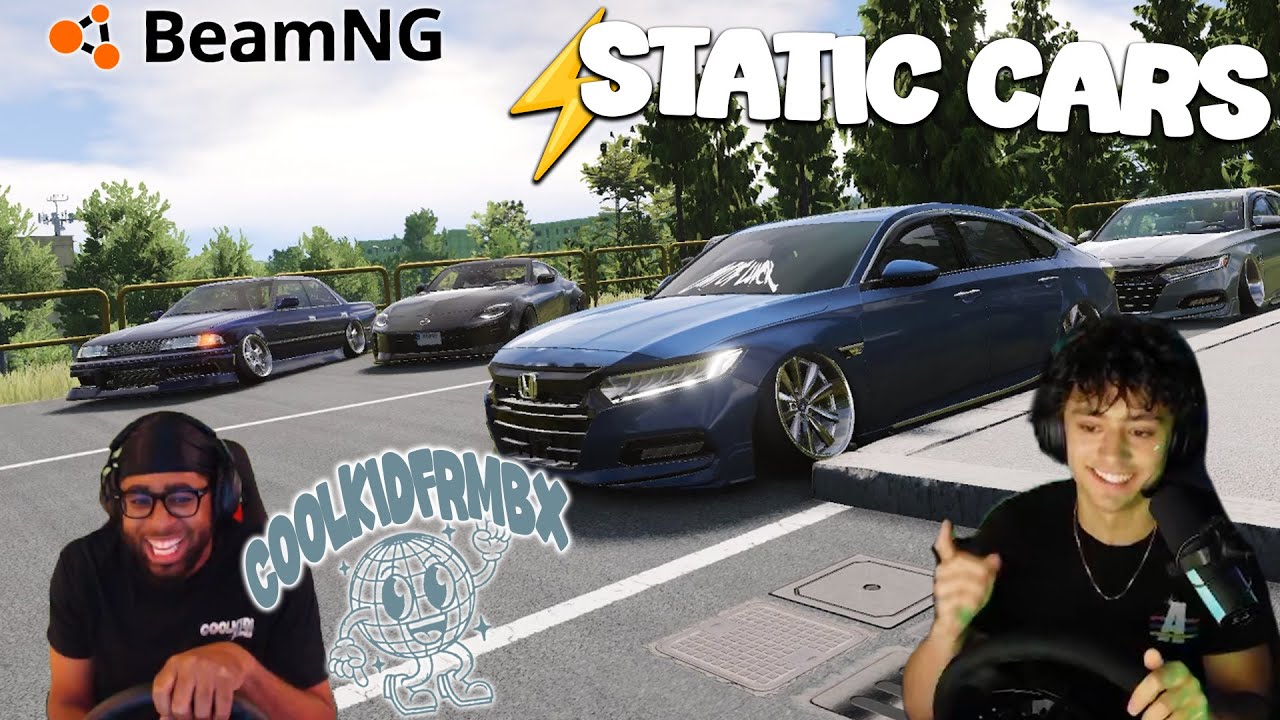 Driving STATIC CARS With @coolkidfrmbx In BeamNG​