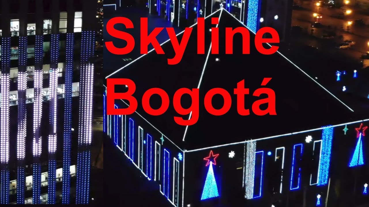 Night Skyline Bogotá Drone